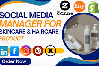 be your social media marketing skincare brand website and haircare product