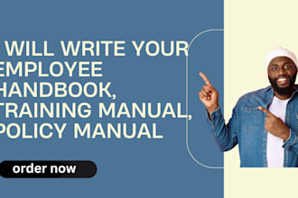 design draft employee handbook policy manual training manual