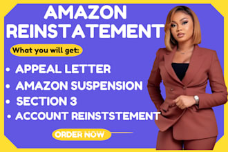 do amazon reinstatement, amazon appeal letter, amazon reactivation section 3