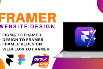design framer website, convert figma to framer webflow website