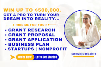 do grant proposal writing, apply for grants for small business and 501c3 grants