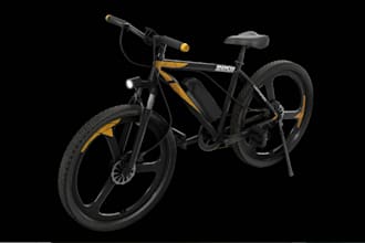 model 3d bicycle,3d bike render, scooter, motorcyle design, pbr texture, blender