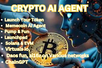 do launch memecoin or spi token with ai agent, cmc listing, pump bot, launchpad
