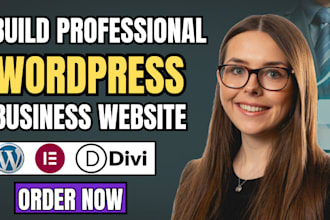 build business wordpress website or landing page using elementor, divi builder