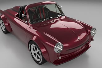 craft 3d roofless car,towtruck,pickup car,fix 3d cad file,showroom rendering,rig