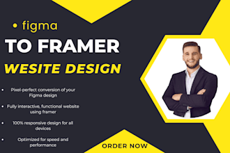 create figma to framer website design and landing page