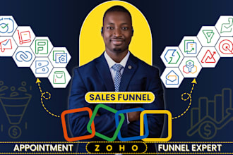 zoho landing page funnel developer zoho crm setup bookings expert and automation