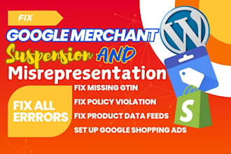 fix google merchant center suspension and gmc misrepresentation shopping ads
