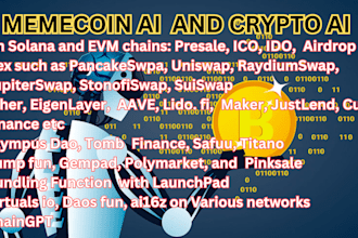 create crosschain dapp or trading bot with ai agent, dex aggregator, dextools