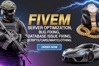 be your fivem developer for new custom mlos chains cars clothes and scripts