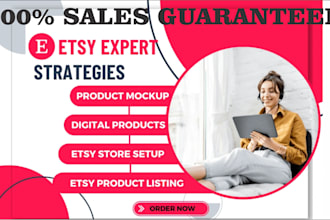 setup a profitable etsy shop for all products with seo and promotion etsy pod
