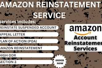 reinstate suspended amazon account fix section 3 issues  appeal letter  poa