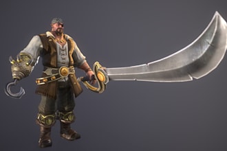 immersive 3d game character, 3dgame assets, retopology, texture, ue5 control rig