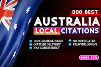 create 350 high quality australian local citations