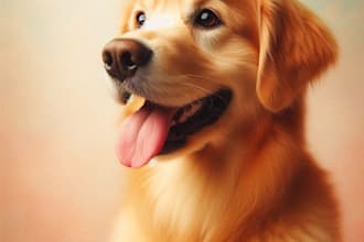 draw any pets dog cat or animals into oil painting portrait