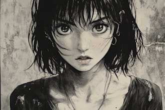 design anime manga comic cover art light novel cover design