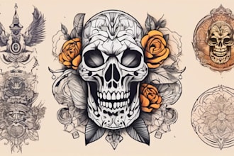 develop custom tattoo design, sketch
