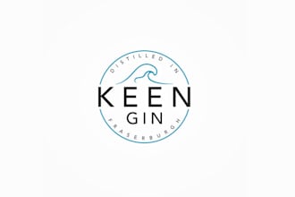 design northeast fishing town gin logo