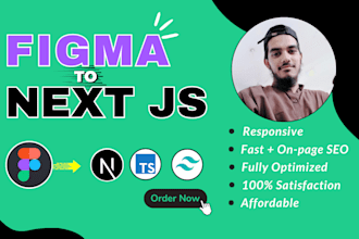 convert figma design to next js, figma to next js, tailwind css and typescript