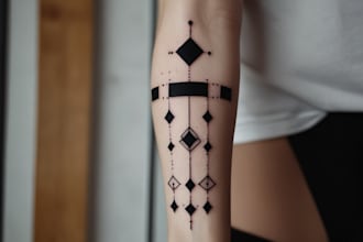 create black and white minimalist tattoo