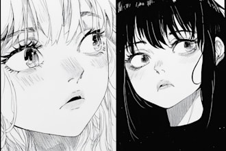 draw webtoon webcomic with anime manga comic illustration