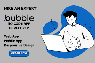 build professional bubble io website web app saas mvp mobile app bubble api