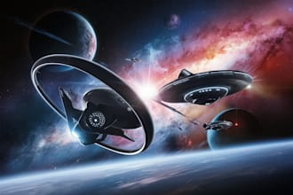 draw sci fi illustration and sci fi art