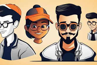 create cartoon character or avatar in vectors