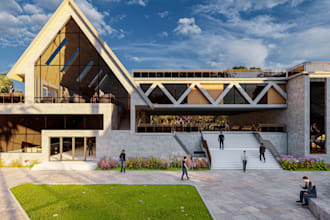 stunning 3d exterior rendering