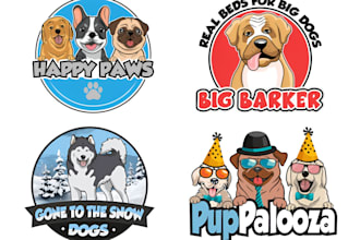 create cat, dog and pet animals professional logo or any graphics design