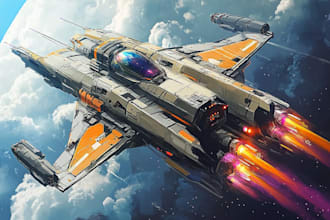 make a sci fi spaceship model
