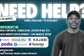 setup kajabi thinific forento learnworlds teachable podia online course website