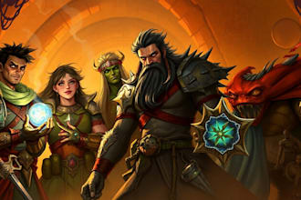 draw dnd, fantasy character, dnd party, and concept art