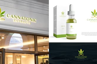 do custom cannabis weed logo design in 12hors