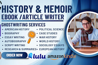 ghostwrite history ebook biography memoir american history ebook writer script