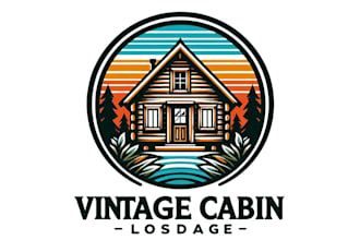 design wonderful cabin logo