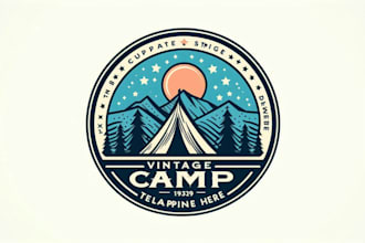 do adventure outdoor hiking camping logo