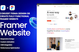 convert your figma design into a fully functional framer website