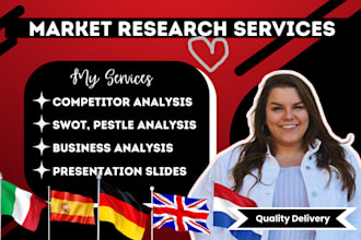 do market research, competitor, swot, pestle analysis, feasibility study