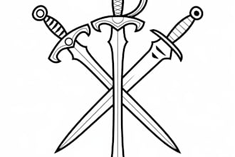 create custom sword dagger knife tattoo design