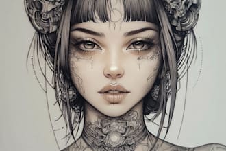 create your anime and comic custom tattoo design