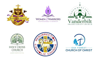 design minimalist church religious christian ministry logo design
