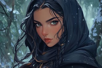 fantasy character, dnd party, and concept art