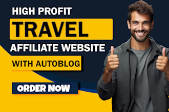build automated travel affiliate marketing website to make money with autoblog