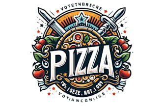 design any kind of pizza logo