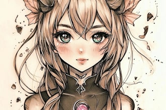do a custom anime tattoo design art