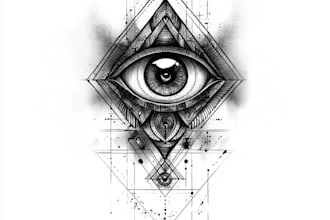 create unique custom geometric tattoo design