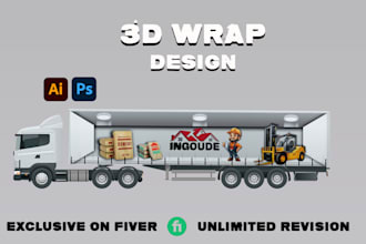 3d vehicle wrap, 3d food truck, 3d wrap design and car wrap