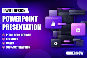 create stunning pitch deck, powerpoint, keynote presentation