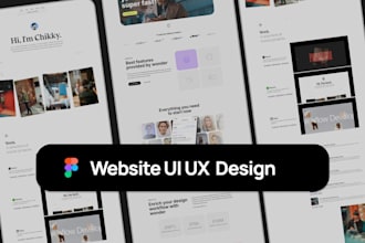 design website and landing page UI UX in figma